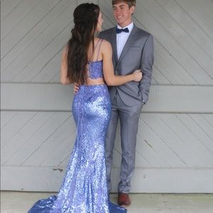 Sherri Hill Two Piece Purple/Blue Prom Dress Size 2